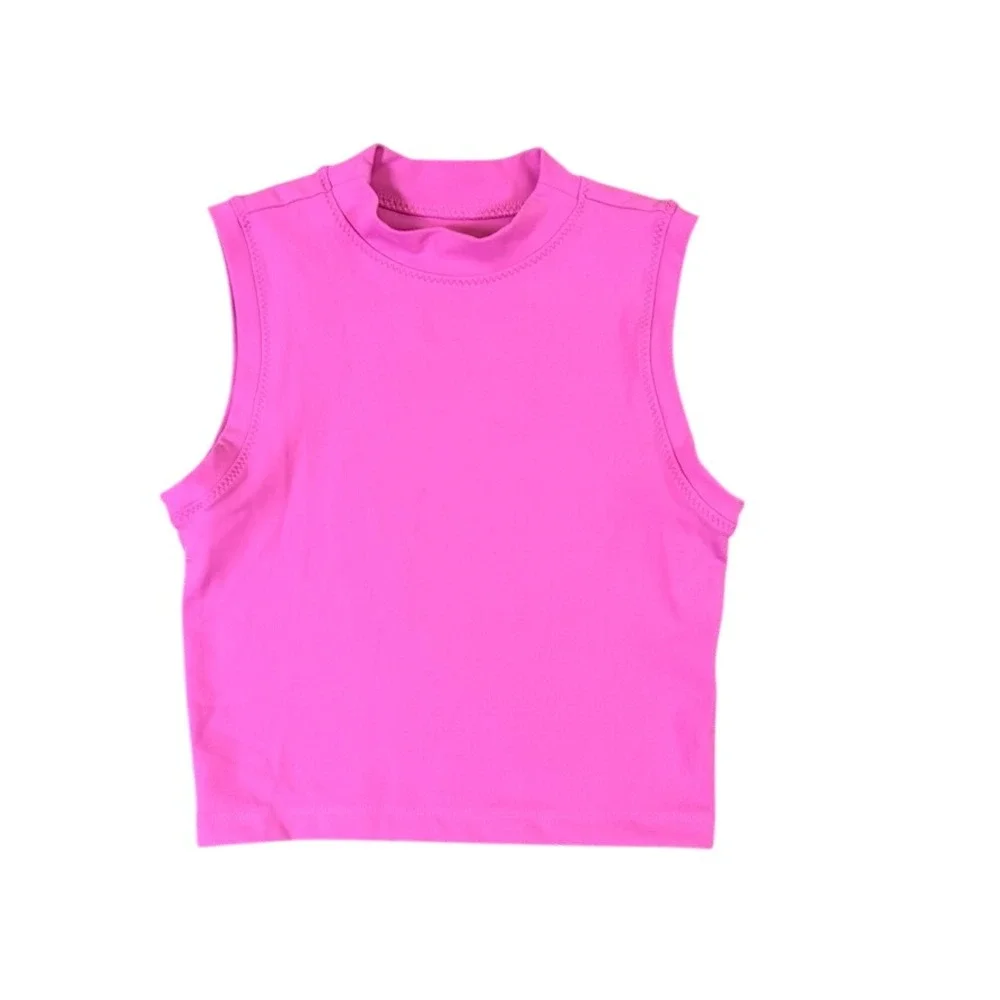 Nike Dri-FIT Move to Zero Mock Neck Sleeveless Crop Top Pink XS